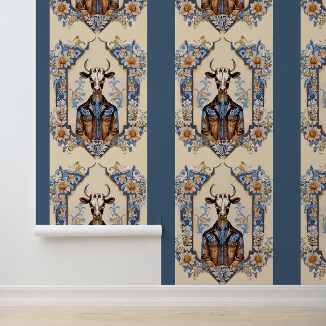 The Dapper CowBoy Moo La La: Funny Cow Art Wallpaper (Application)