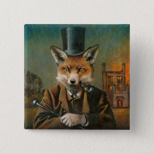 The Dapper Fox Badge Button