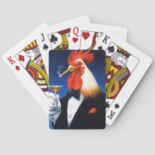 The Dapper Rooster   Funny Gentleman's Club Playing Cards