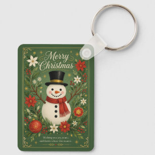 The Dapper Snowman’s Greetings Key Ring