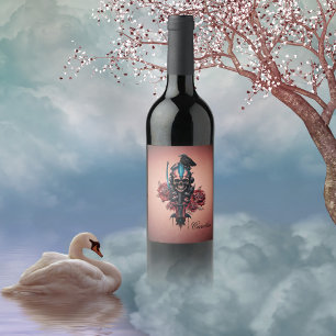 The Dark and Mysterious World of Gothic Skull Wine Label