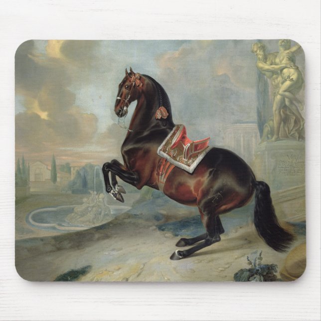 The dark bay horse 'Valido' Mouse Mat (Front)
