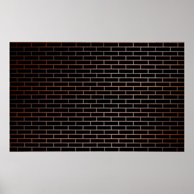The dark black brick wall has a rough surface as a poster (Front)