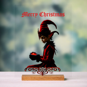 The dark christmas time.  acrylic sign
