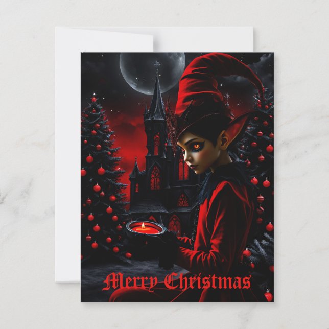 The dark christmas time.  holiday card (Front)