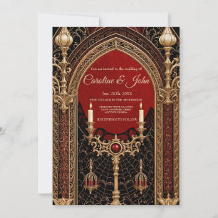 The dark elegance of the Gothic style. Invitation