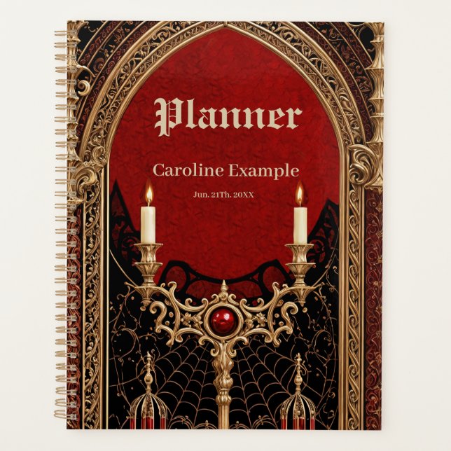The dark elegance of the Gothic style.  Planner (Front)