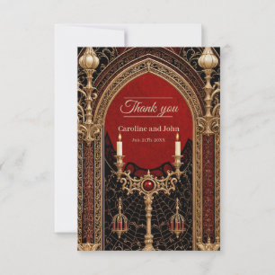 The dark elegance of the Gothic style. Thank You Card