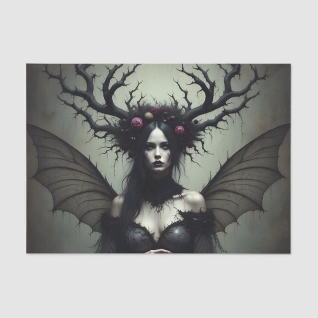 The Dark Fairy Fantasy Decoupage Tissue Paper (Front)