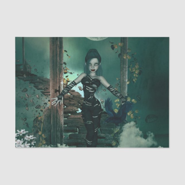 The dark fairy in the night tissue paper (Front)