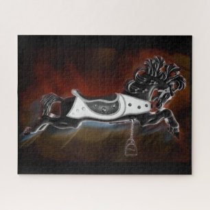 The Dark Horse with colour glow Jigsaw Puzzle