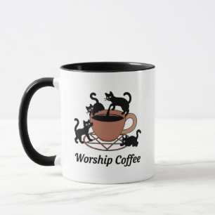 The Dark Lord Cats Worship Coffee, Worship Coffee Mug