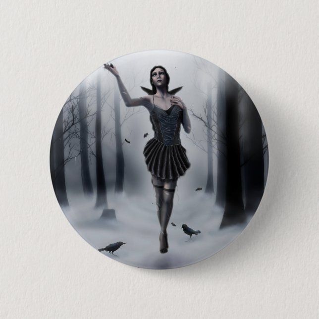 The Dark Muse 6 Cm Round Badge (Front)