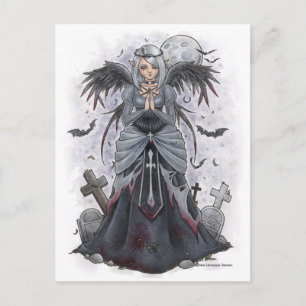 The Dark Priestess Angel Postcard