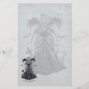 The Dark Priestess Angel Stationery