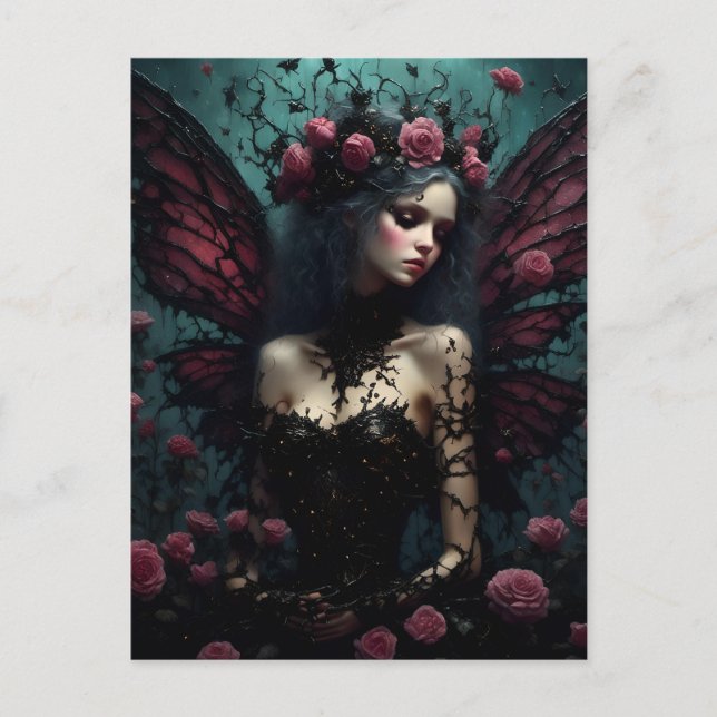 The Dark Rose Fairy Postcard (Front)