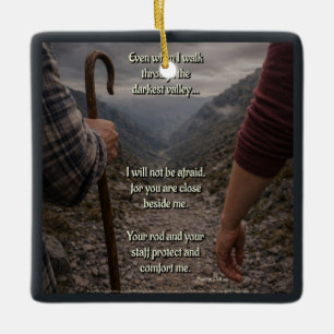 The darkest valley ceramic ornament