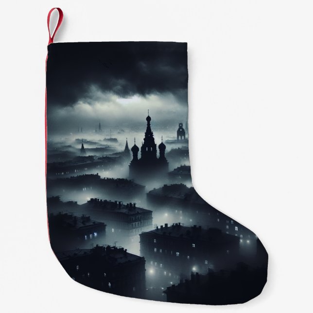 The darkness night city small christmas stocking (Front)