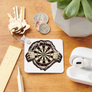 The dartboard on your chest! placemat key ring