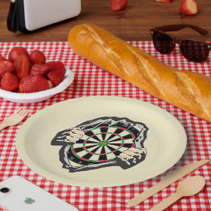 The dartboard on your chest! placemat paper plate