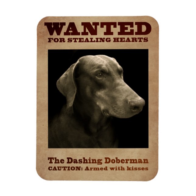 The Dashing Doberman Magnet (Vertical)