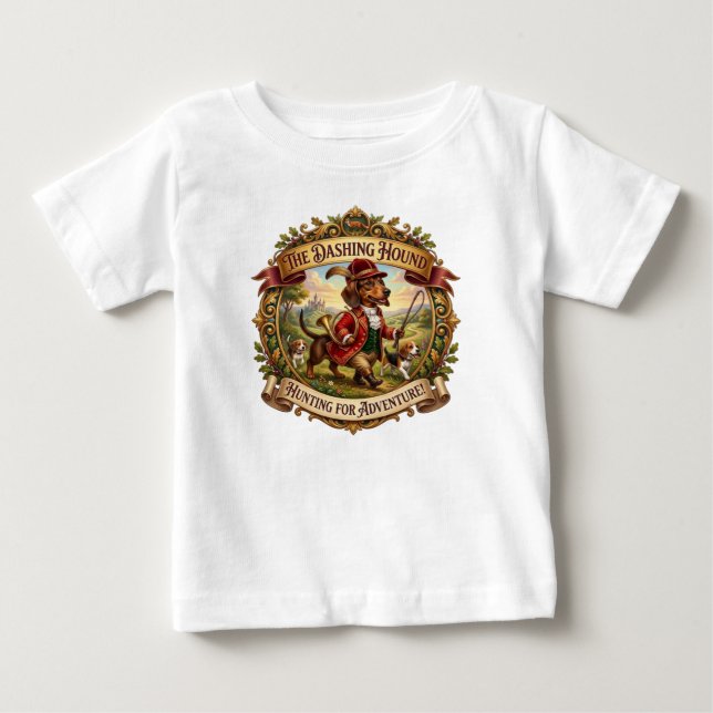 THE DASHING HOUND BABY T-Shirt (Front)