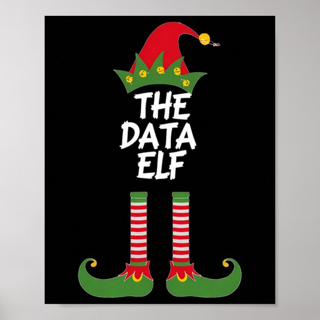 The Data Elf Funny Christmas Analyst Scientist Mat Poster (Front)