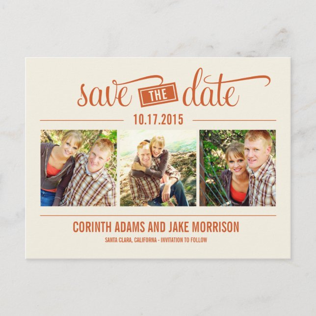 "THE" Date - Save The Date Card (Front)