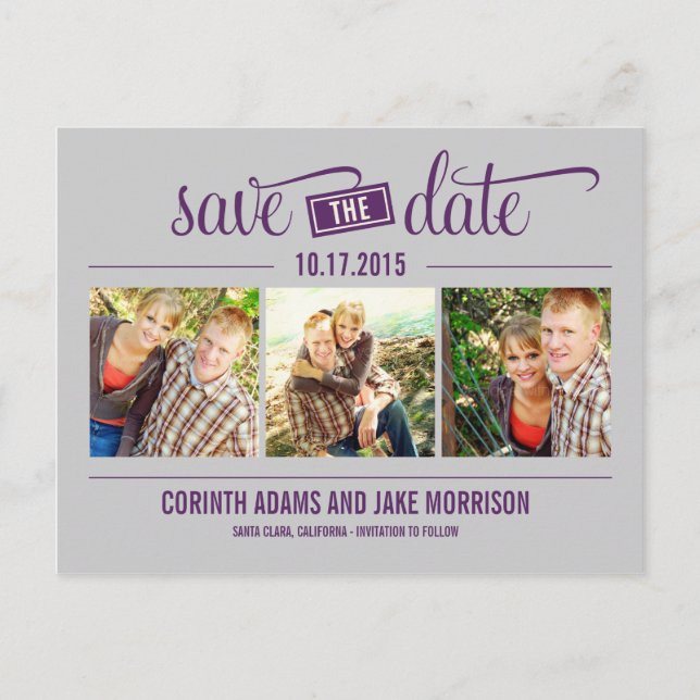 "THE" Date - Save The Date Card (Front)