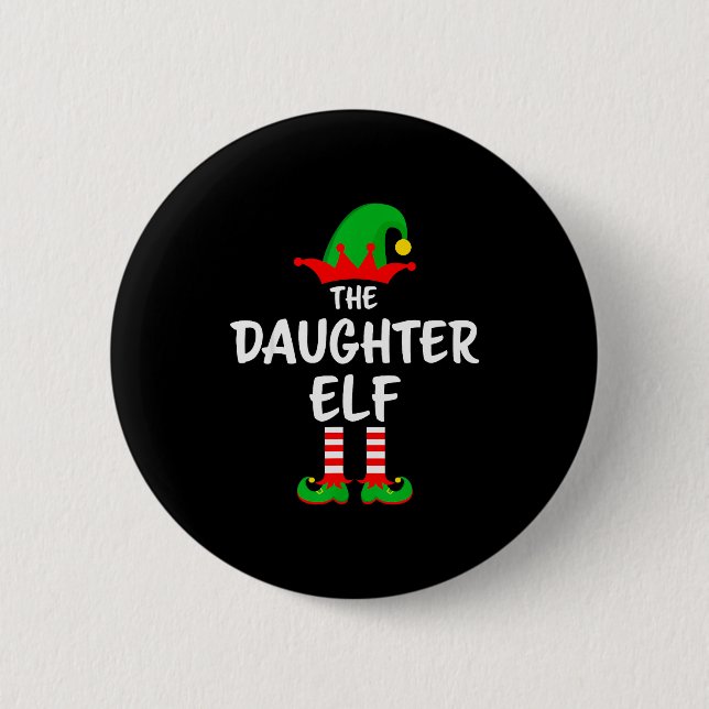 The Daughter Elf Matching Family Christmas  6 Cm Round Badge (Front)