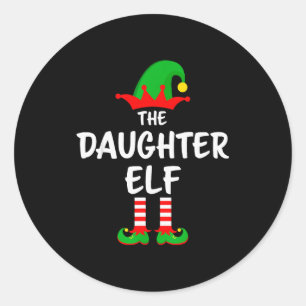 The Daughter Elf Matching Family Christmas Classic Round Sticker