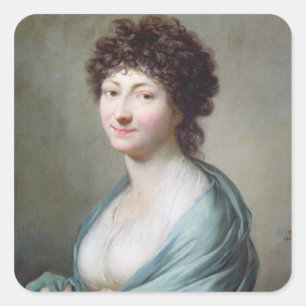 The Daughter: Portrait of Caroline Susanne Graff Square Sticker