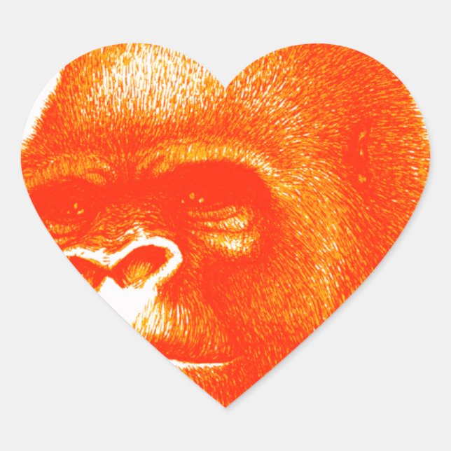 THE DAWN GORILLA HEART STICKER (Front)