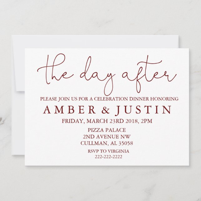 The Day After | Invitation (Front)