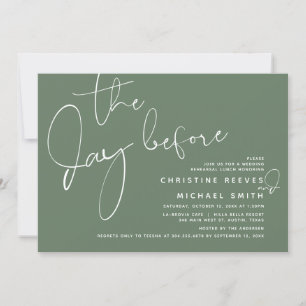 The Day Before, Wedding Rehearsal Dinner or Brunch Invitation