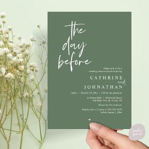 The day before, Wedding Rehearsal Lunch Invitation
