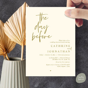 The day before, Wedding Rehearsal Lunch Invitation