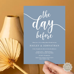 The day before, Wedding Rehearsal Lunch or Brunch Invitation