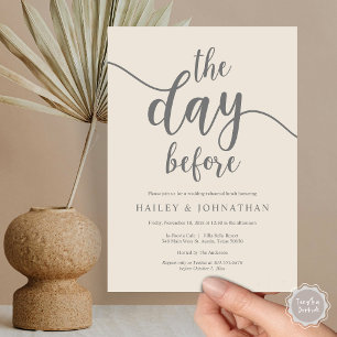 The day before, Wedding Rehearsal Lunch or Brunch Invitation