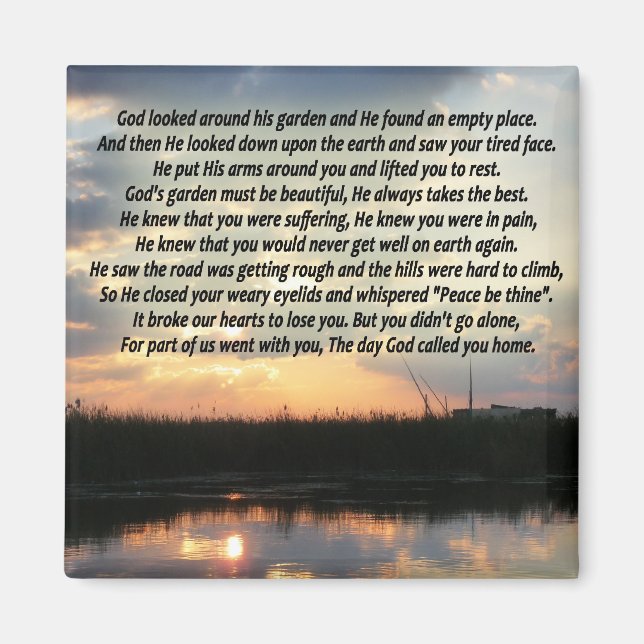 The day God Called You Home Magnet (Front)