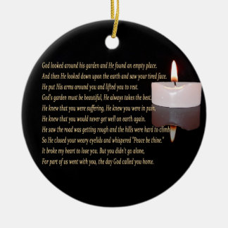 The day God called you home with candle ornament