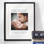 The Day I Met My Daddy Photo Father's Day Keepsake Poster<br><div class="desc">Add a photograph of your baby on the day they met their daddy,  as well as their name and date of birth for a gift dad will treasure forever!</div>