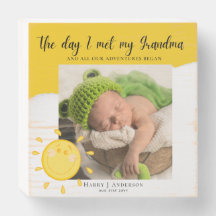 The Day I Met My Grandma Mama Baby PHOTO Gift