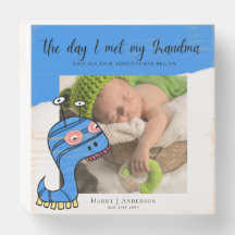 The Day I Met My Grandma Mama Baby PHOTO Gift