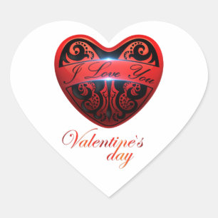 The day of San Valentin Heart Sticker
