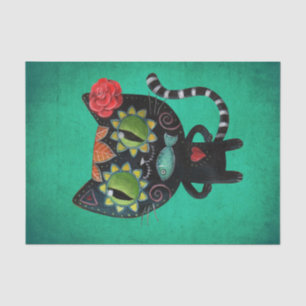 The Day of The Dead Black Cat Tissue Paper