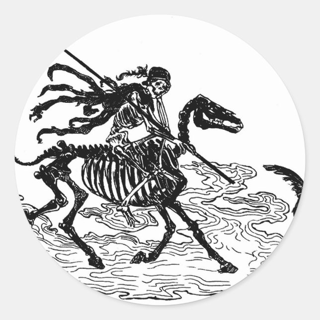 "The Day of the Dead" circa 1901 Classic Round Sticker (Front)
