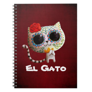 The Day of The Dead Cute Cat Notebook