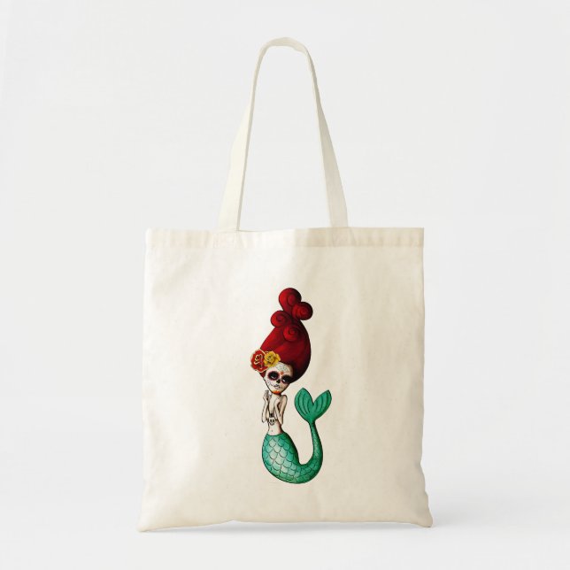 The Day of The Dead Little Miss Mermaid Tote Bag (Front)