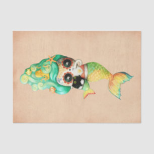 The Day of The Dead Mermaid Girl Tissue Paper